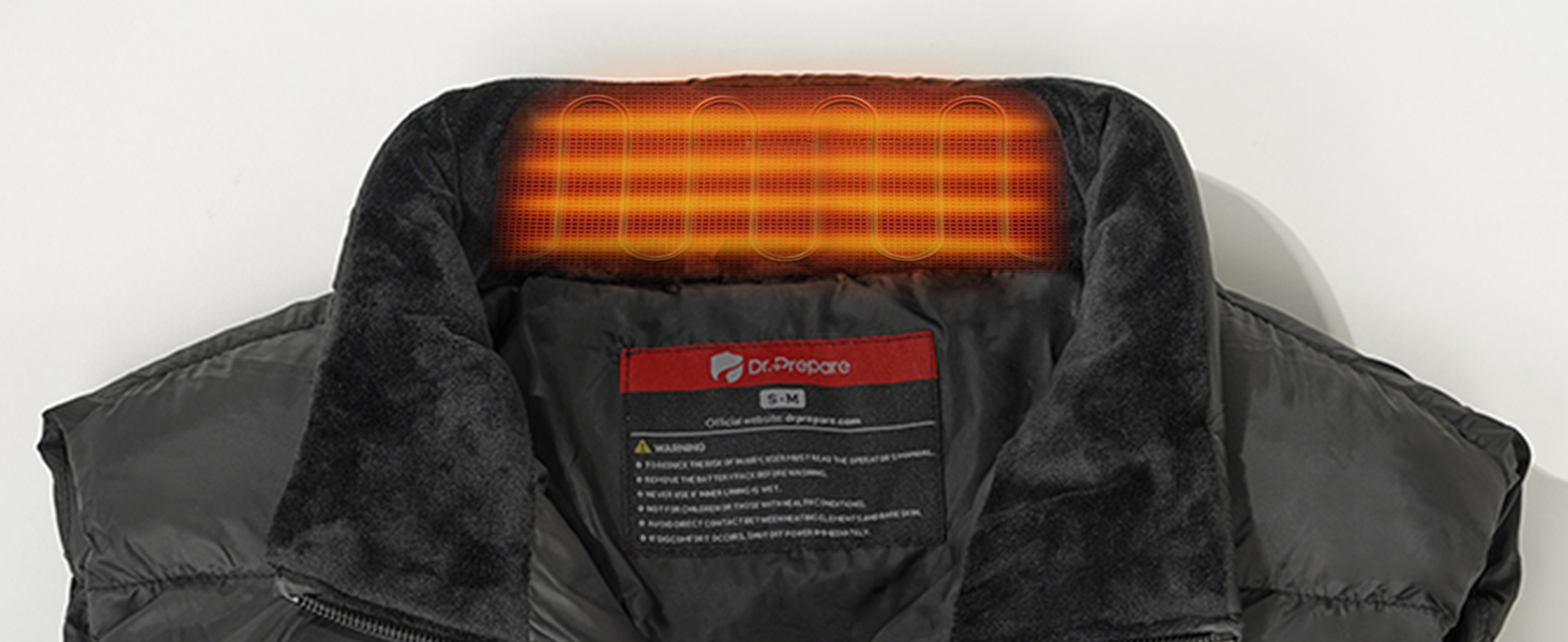 Електрична гріюча жилетка Dr.Prepare для чоловіків та жінок, 3 режими нагріву, 10 зон нагріву, регульована, для активного відпочинку (без Powerbank), XL-XXL