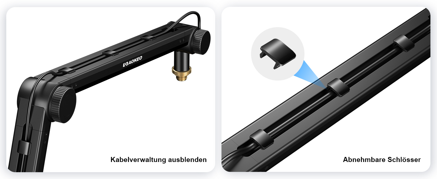 Кріплення для мікрофона Aokeo AK-48 – підходить для Shure SM7B, Blue Yeti, HyperX QuadCast та інших