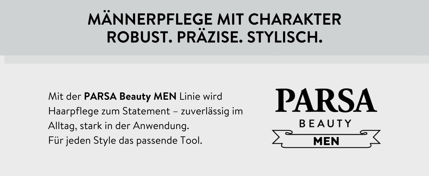 PARSA Beauty Men Фен-щітка для об'єму волосся - антистатична, з карбоном, для чоловіків