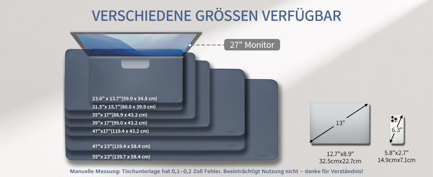 Підкладка для столу XXL з екошкіри бежевого кольору 80x40 см: антиковзка, водостійка, для офісу та дому