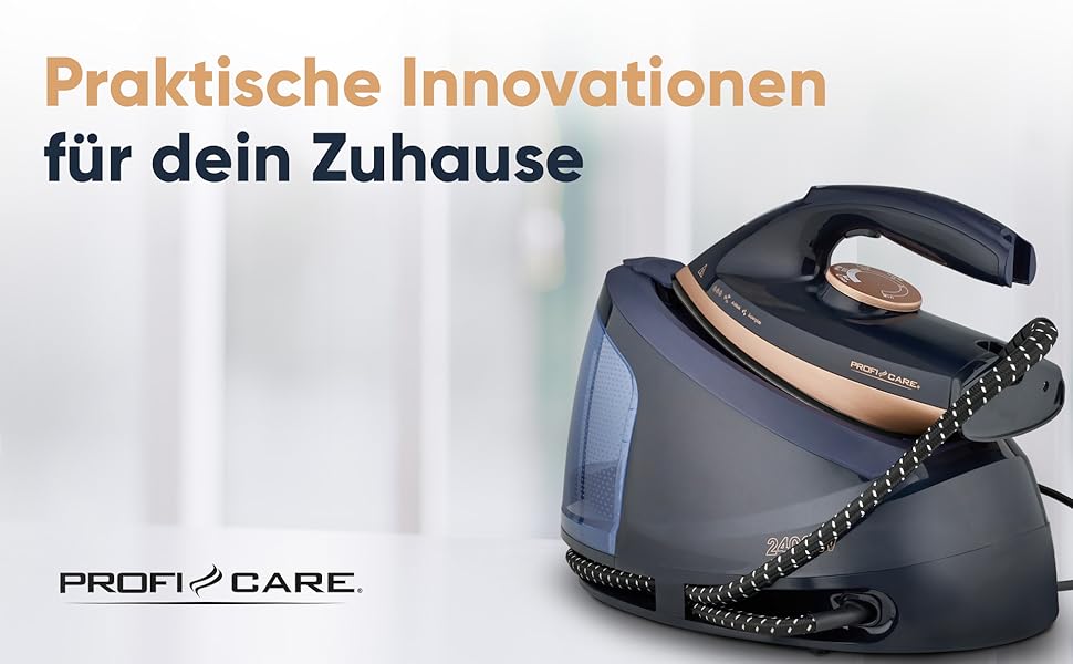 Станція парогенератора ProfiCare® PC DBS 3127 з керамічною підошвою Superglide, 2400W, 150 г/хв, 4 Bar, до 80 хв безперервної роботи