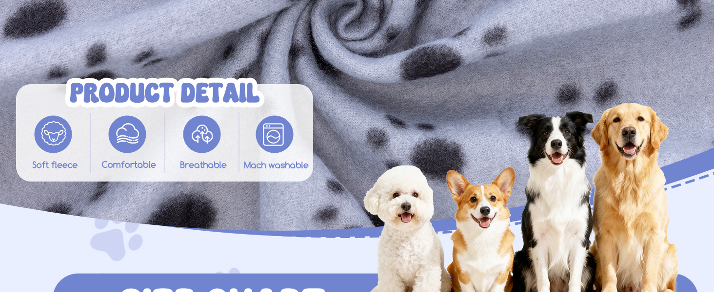 М'яка флісова ковдра для собак та котів Nobleza 120x100 см - тепла, миюча, для тварин