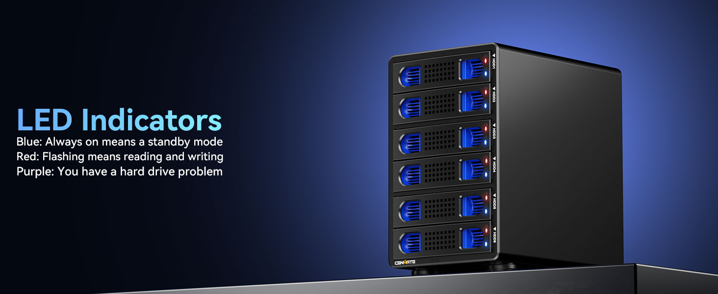 Корпус для жорстких дисків 10Gbps з алюмінію Dual Bay з вентилятором для 2.5/3.5 SATA HDD/SSD з USB A/C 3.2, підтримка Hot Swappable, Daisy Chain, без інструментів, DAS (НЕ RAID/NAS)