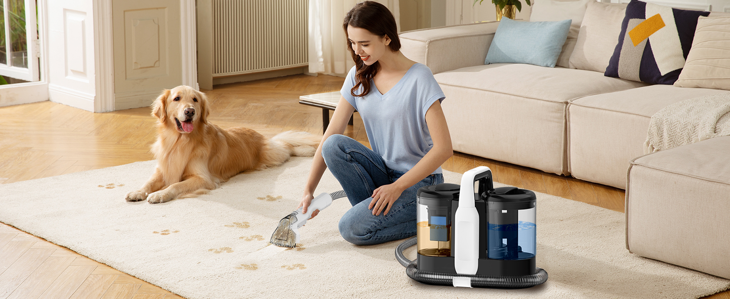 Апарат для чищення м'яких меблів та килимів | Миючий пилосос 18kPa | Для дому, авто та тварин