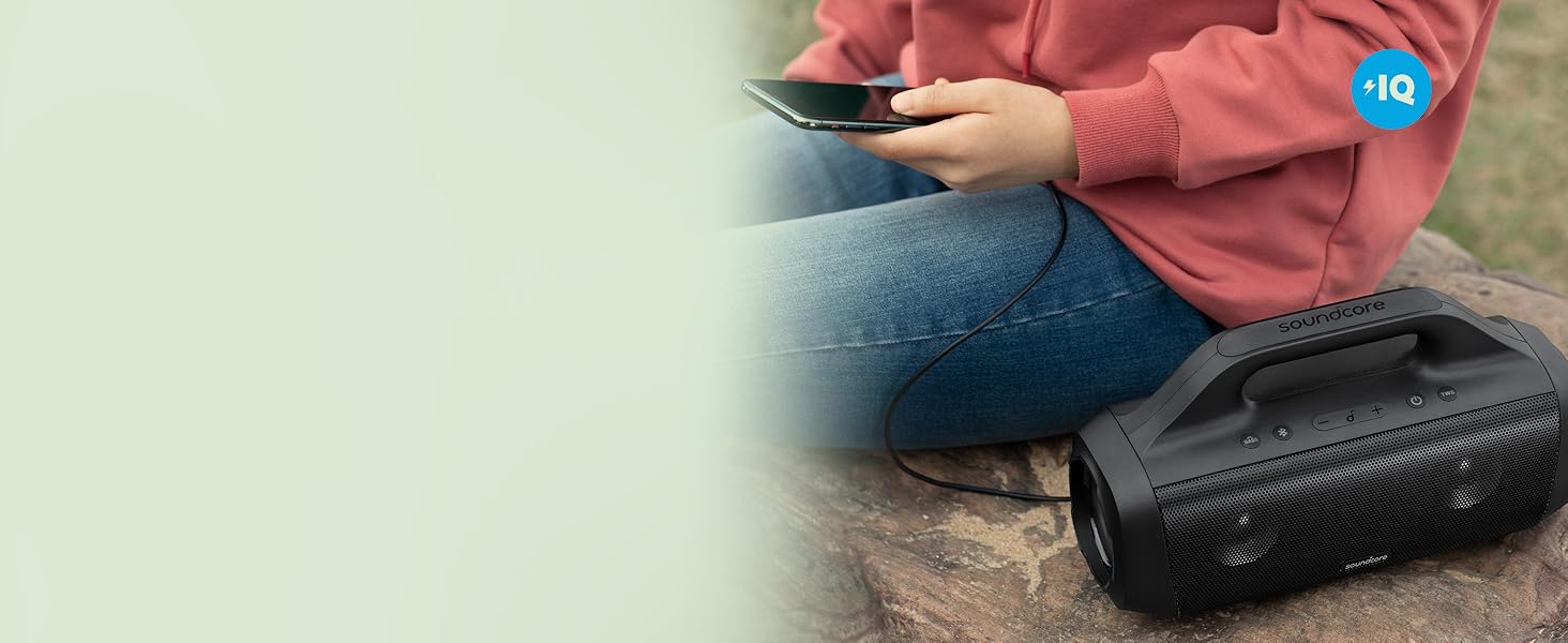 Soundcore Motion Boom - Bluetooth портативна колонка Anker з Titan драйверами, BassUp, IPX7, 24h, для відпочинку на природі