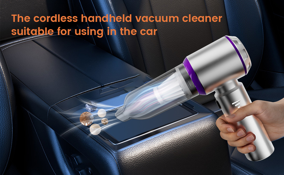 Бездротовий ручний пилосос 2-в-1 ZEYXINH для авто, дому та офісу: 16KPA, безщітковий мотор, зарядка Type-C