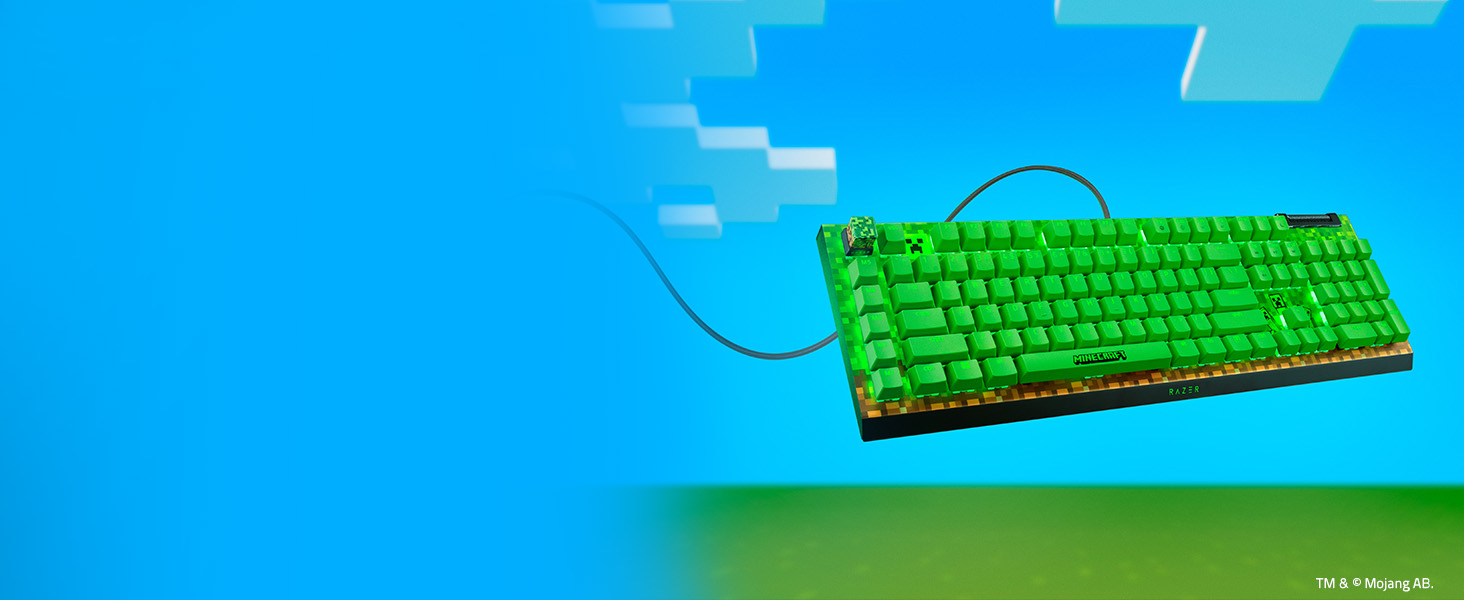 Ігровий килимок для миші Razer Gigantus V2 Minecraft, текстурований мікротканинний килимок з протиковзаючим гумовим основанням, 450 x 400 x 3 мм, чорний