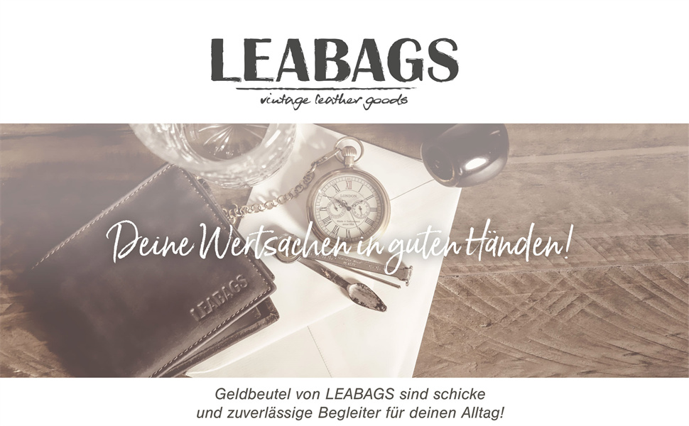 Чоловіча сумка через плече LEABAGS з натуральної шкіри - месенджер, кросбоді, робоча сумка (Nature Schwarz)