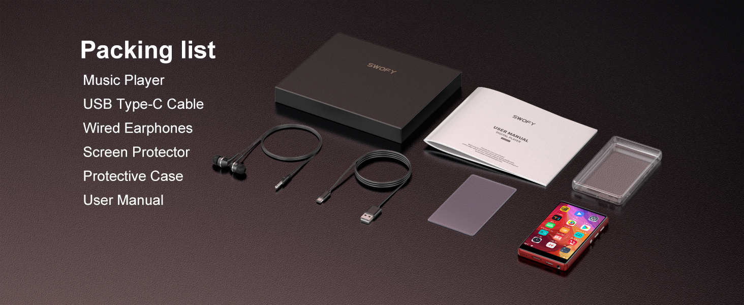 MP3 плеєр SWOFY з Bluetooth та WiFi, 4.0