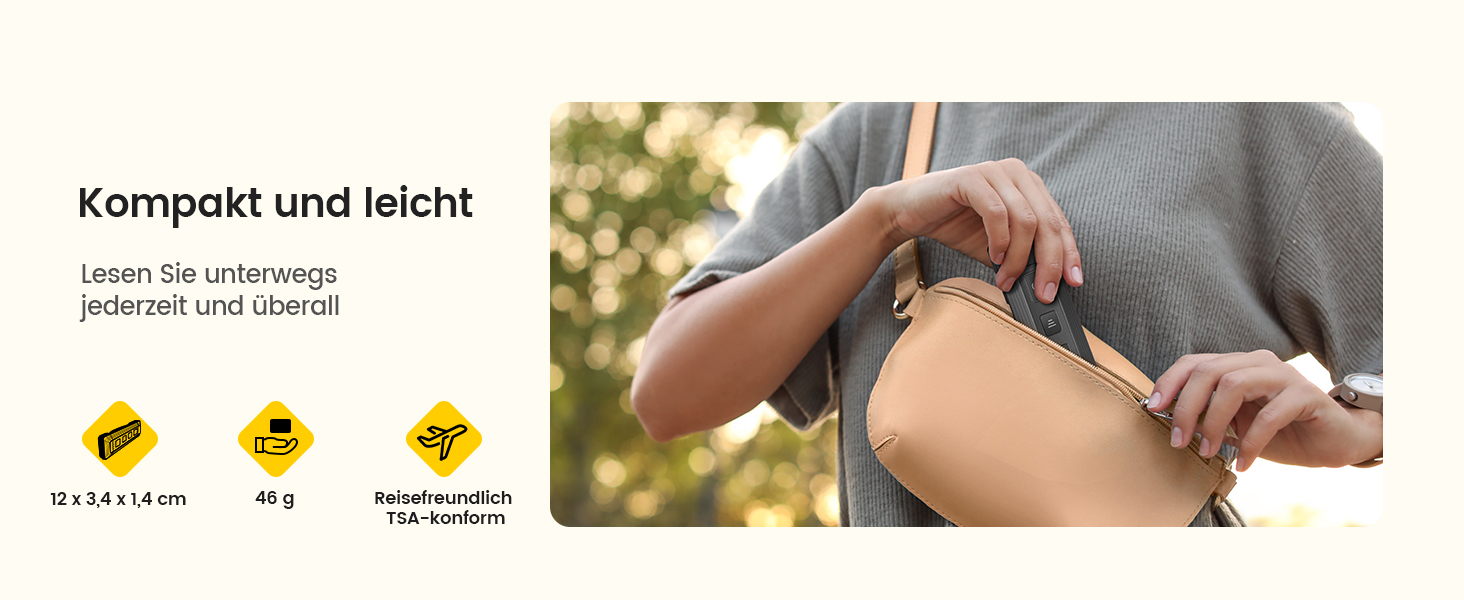 Лампа для читання Glocusent з кріпленням-прищіпкою, 5 режимів яскравості, 3 кольори, таймер, нічник, 65 lm, USB-зарядка, сірий колір