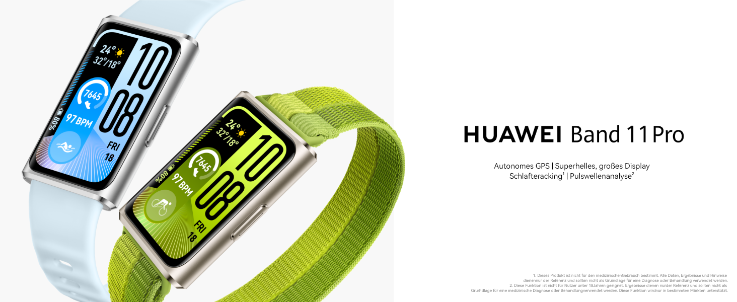 Смарт-годинник HUAWEI Band 11 Pro: GPS фітнес-трекер, AMOLED 1.62