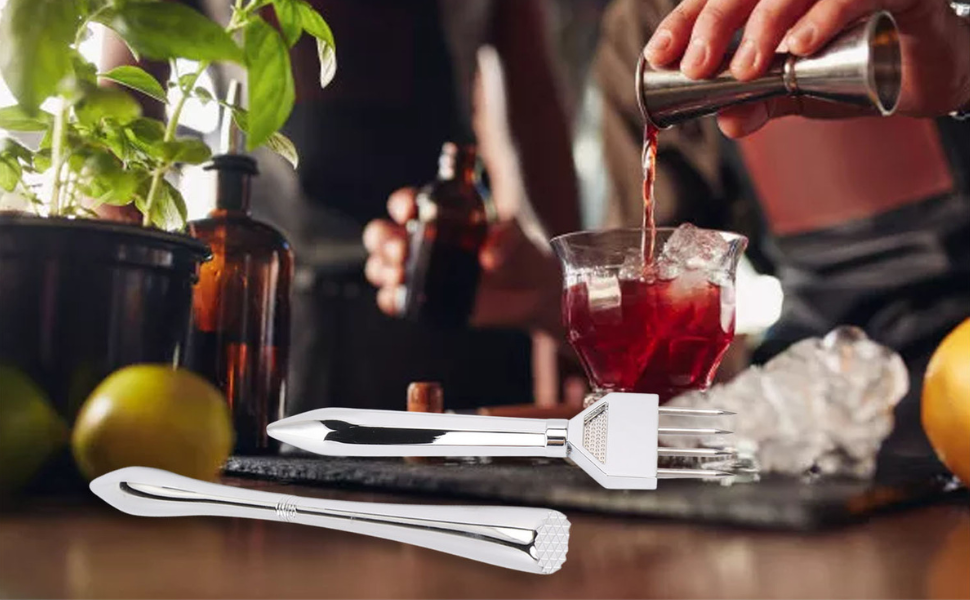 Professional Stainless Steel Ice Pick with Wooden Handle, Bar Ice Pick for Restaurants, Bartenders for Ice Cracking, Kitchen (Type A)