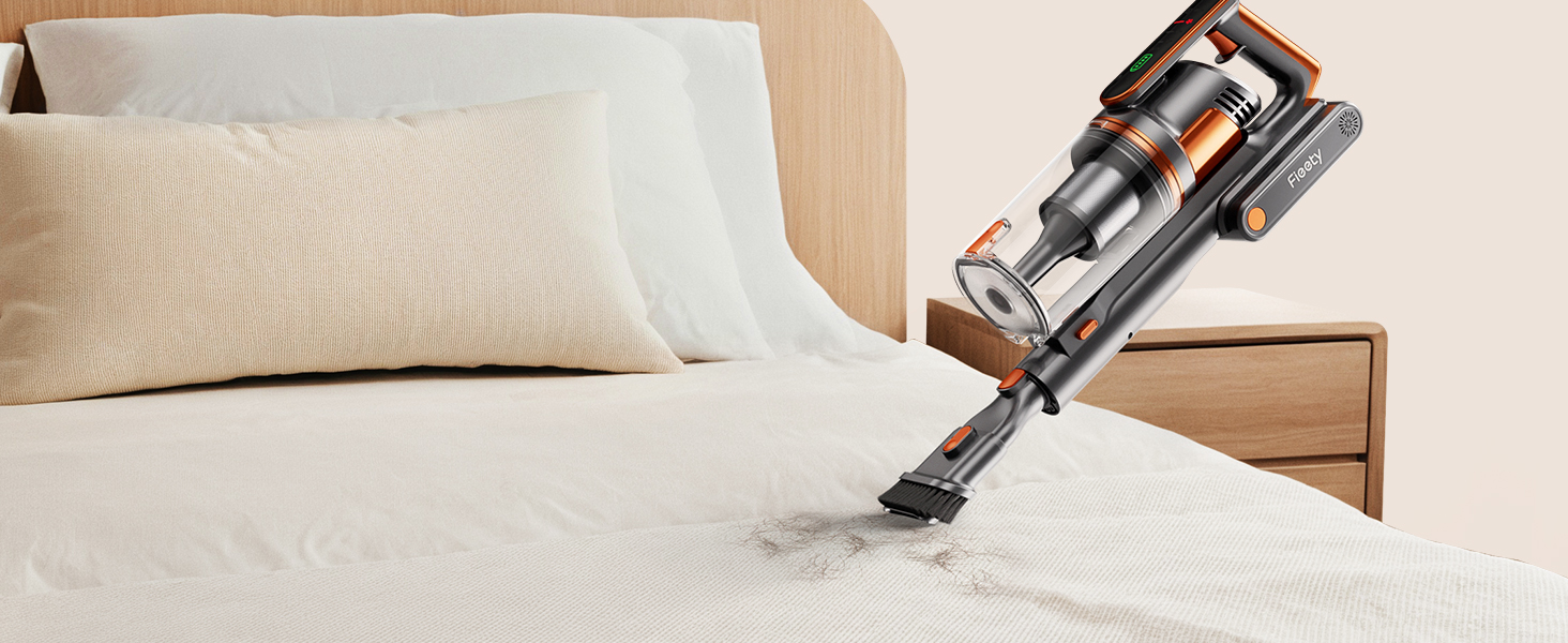 Бездротовий акумуляторний пилосос Fieety 600W з ароматерапією та гнучким з'єднанням, 65 хвилин роботи, для твердих поверхонь, килимів та авто