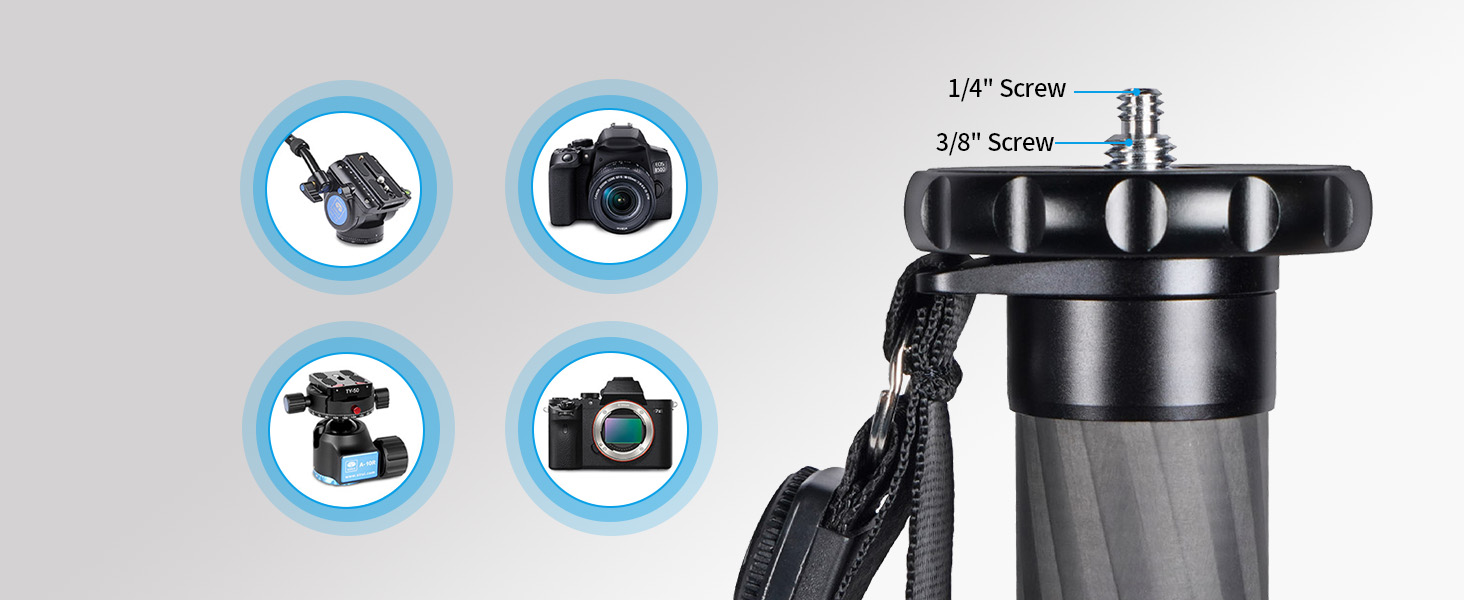 SIRUI AM-326M: карбоновий монопод - легкий та компактний, вантажопідйомність 10 кг