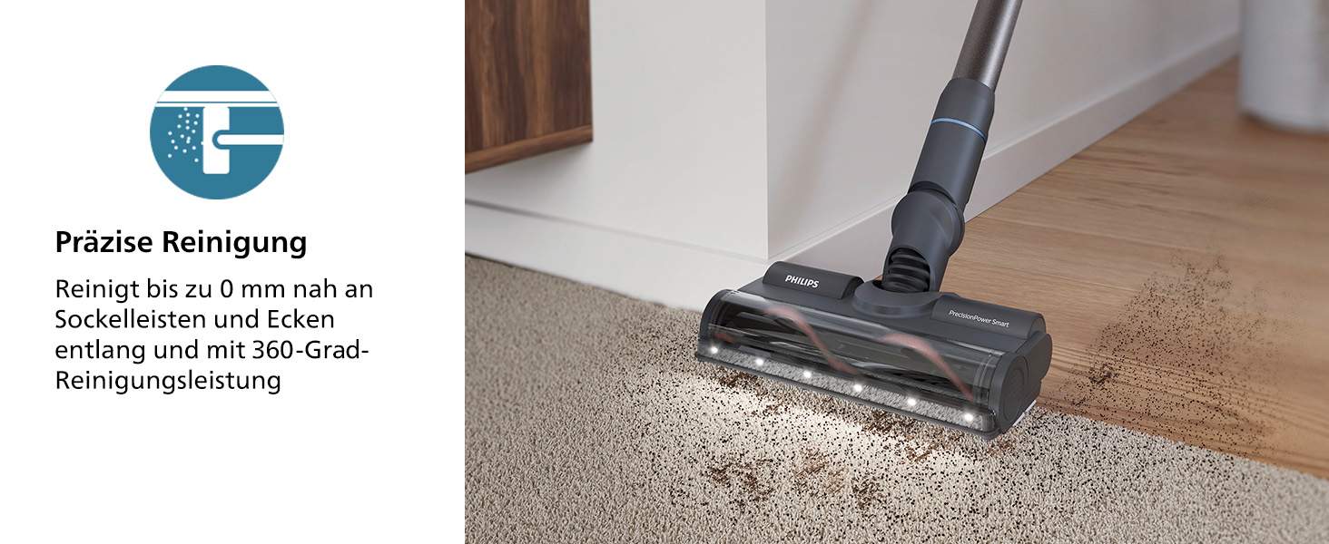 Вертикальний пилосос для вологого та сухого прибирання PHILIPS AquaTrio 9000 серії, чорний, час роботи 45 хв