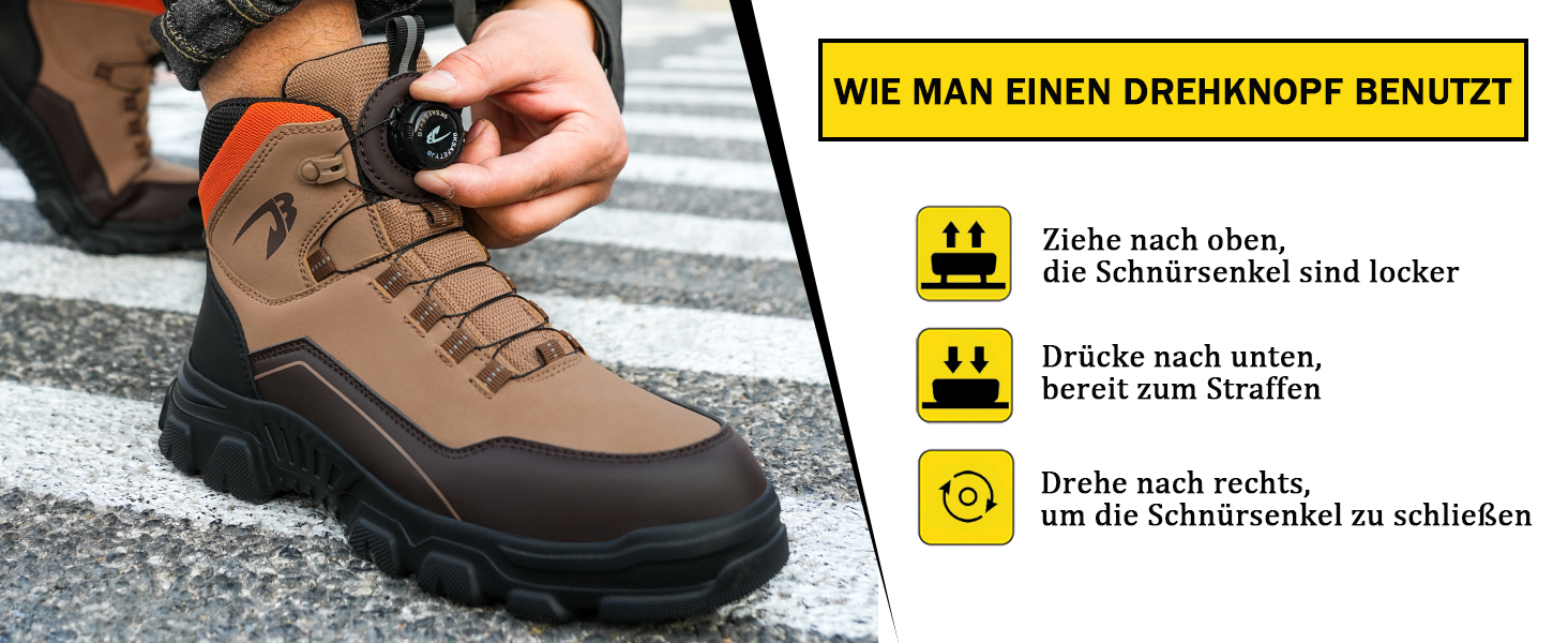 Черевики безпеки чоловічі та жіночі, водонепроникні робочі черевики, легкі, антиковзаючі, з поворотним закриттям, з металевим носком, 40 EU, C26, Хакі