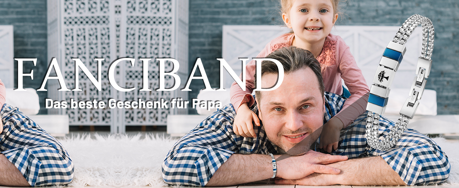 Браслет чоловічий FANCIBAND з нержавіючої сталі 316L з гравіюванням