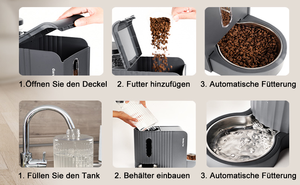 Gravity Pet Feeder - Automatic Cat & Dog Food Dispenser with Stainless Steel Bowls (6L x 2), BPA-Free, No Electricity Required