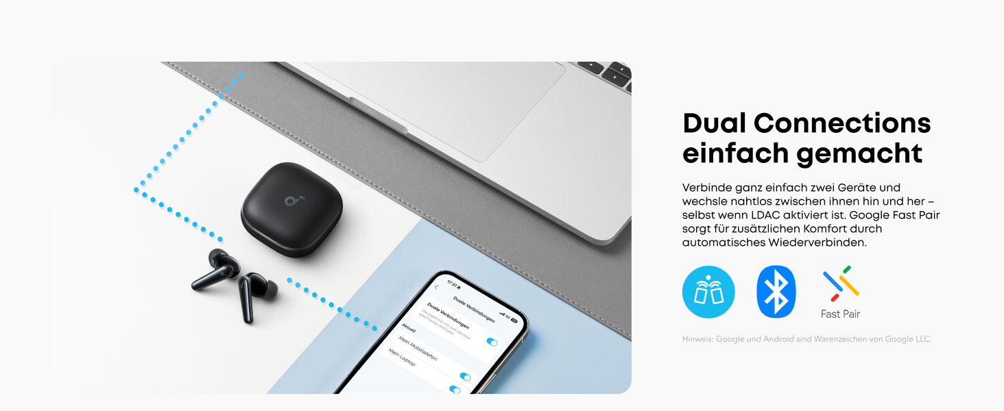 Soundcore Liberty 5: Бездротові навушники з активним шумозаглушенням (ANC) та Dolby Audio, Чорний