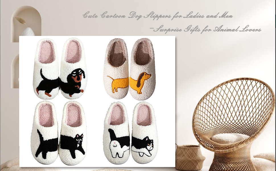 Тапочки для дому Dachshund (такса) чорного кольору, жіночі/чоловічі, з м'якої піни з пам'яті, теплі, плюшеві, 40/41 EU