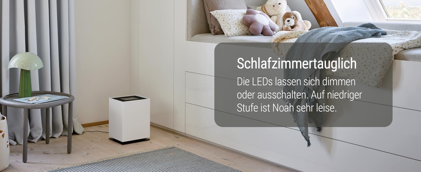Зволожувач повітря Stadler Form Noah, для великих приміщень до 110 м², тихий, з Wi-Fi, гігростат, 4 режими та Turbo