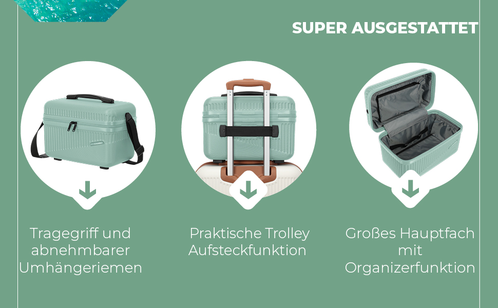 Чемодан Travelite Bali 67 см, середній, 65 літрів, зелений, з TSA замком