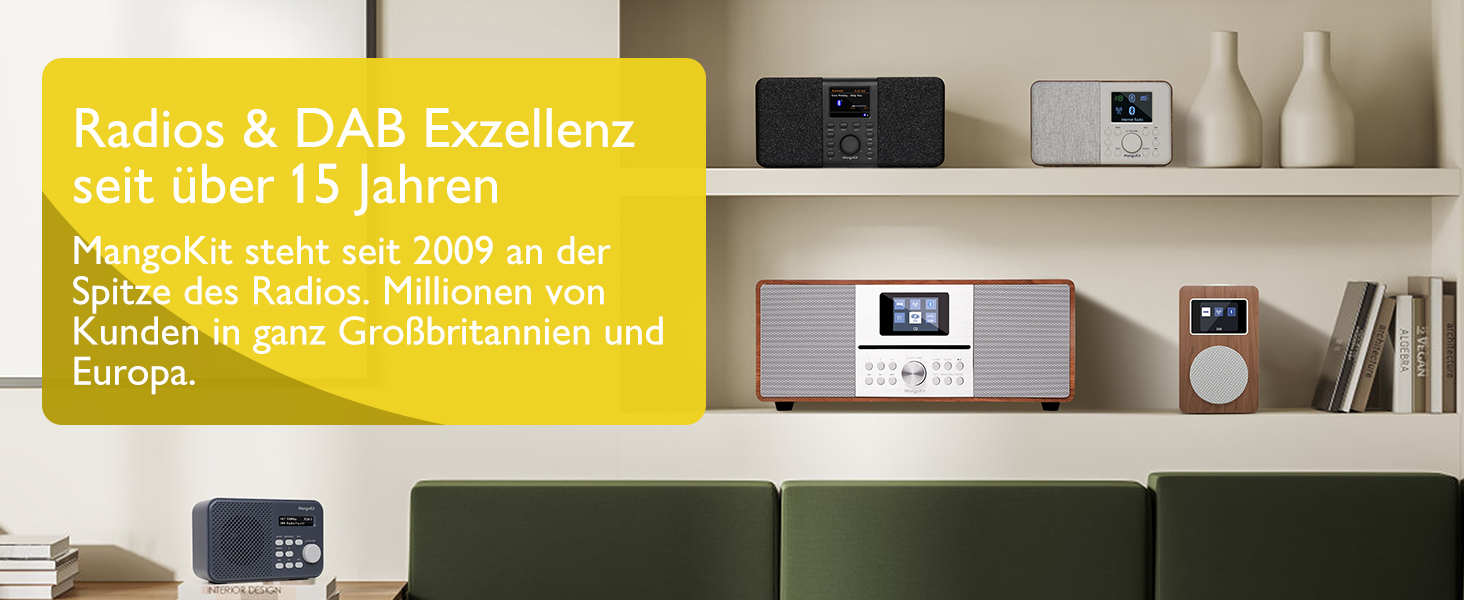 MD5 Портативне DAB радіо зі стерео звуком, Bluetooth 5.3, 2.4