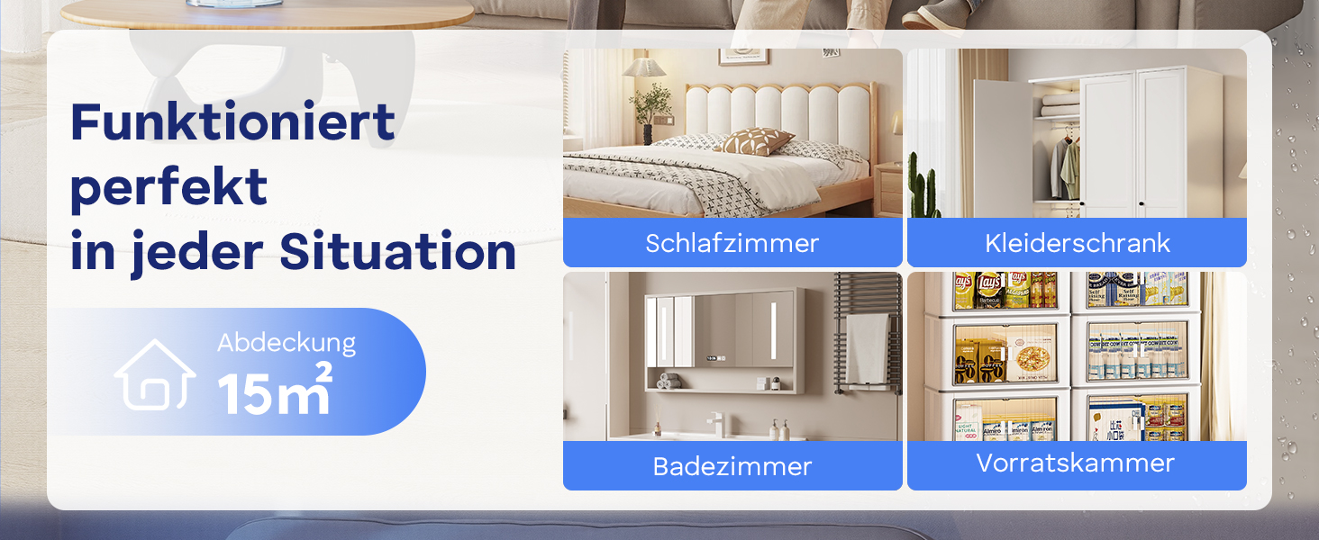 Електричний осушувач повітря GOAMGE 990 мл з LED-підсвіткою для дому, авто, спальні, шафи, ванної кімнати