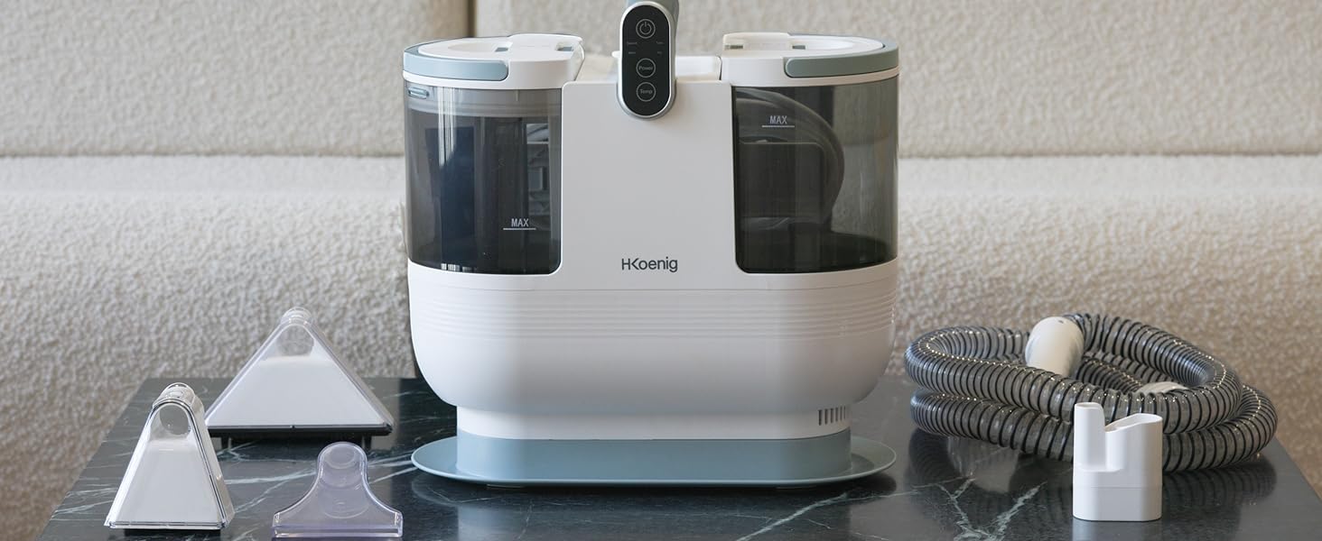 H.Koenig TWT88 - ручний очищувач текстилю, пральний пилосос, для килимів та оббивки. 1600мл резервуар для води, 1200W