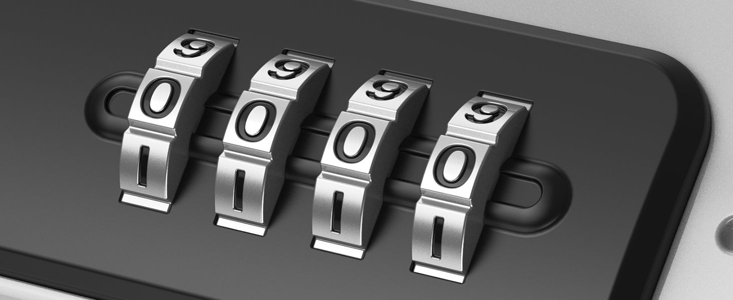 Сейф ORIA портативний з кодовим замком, водонепроникний, для відпочинку, подорожей, офісу (сірий)