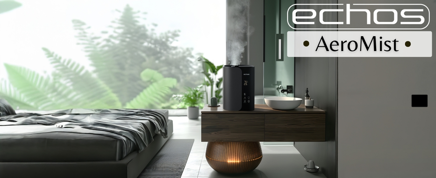 Зволожувач повітря Steinborg® 5 літрів, ультразвуковий, з пульт дистанційного керування, очищувач повітря, гігрометр, LED-дисплей, тихий, потужний, 350 мл/год, відсік для арома-масел, таймер, автовимкнення