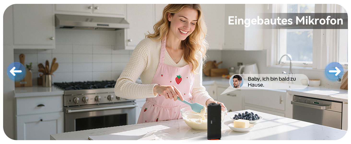 Портативна Bluetooth-колонка Oraolo, бездротова музична система, чорна