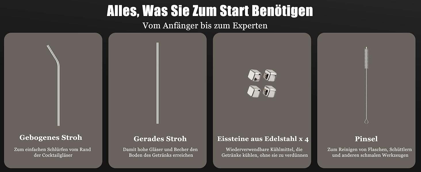 Набір для коктейлів 700 мл, 25 предметів: професійний шейкер, барменський набір з нержавіючої сталі, дерев'яна підставка для приготування напоїв