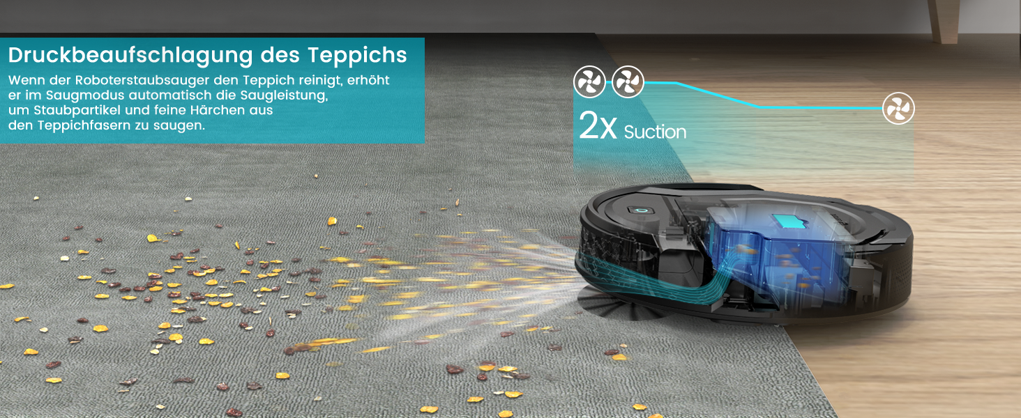 Робот-пилосос LEFANT M210, ультратонкий, потужний, з Wi-Fi, сумісний з Alexa, керування через додаток, самостійна зарядка, тихий, для шерсті тварин, килими, білий/чорний