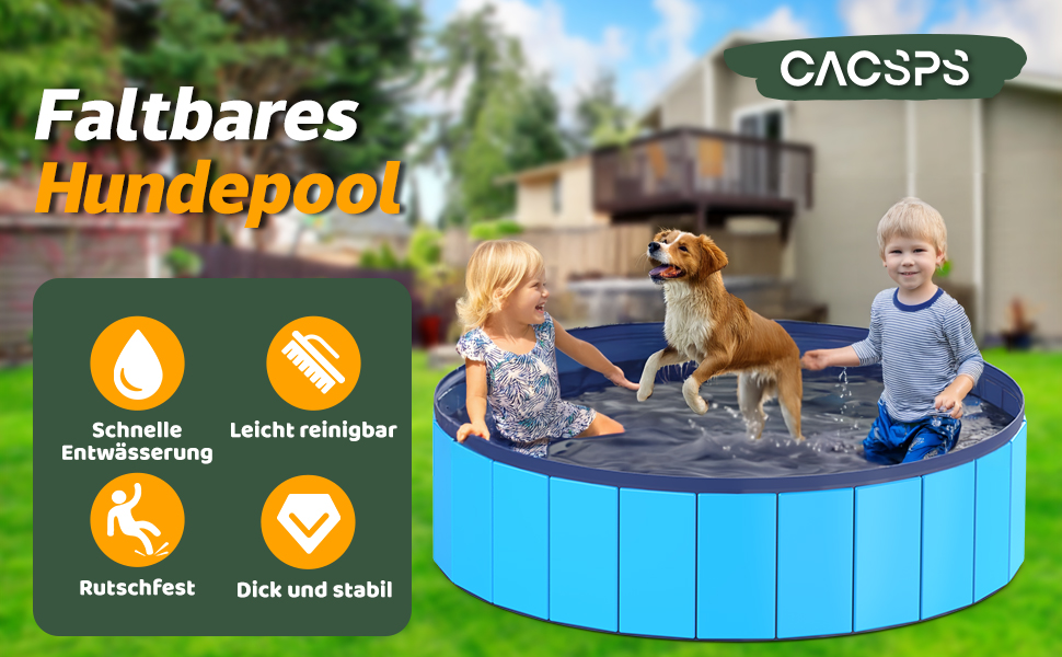 Складаний басейн для собак, котів та дітей 100x30,5 см, великий, червоний, жорсткий пластик, переносний, дитячий басейн, ванна для цуценят