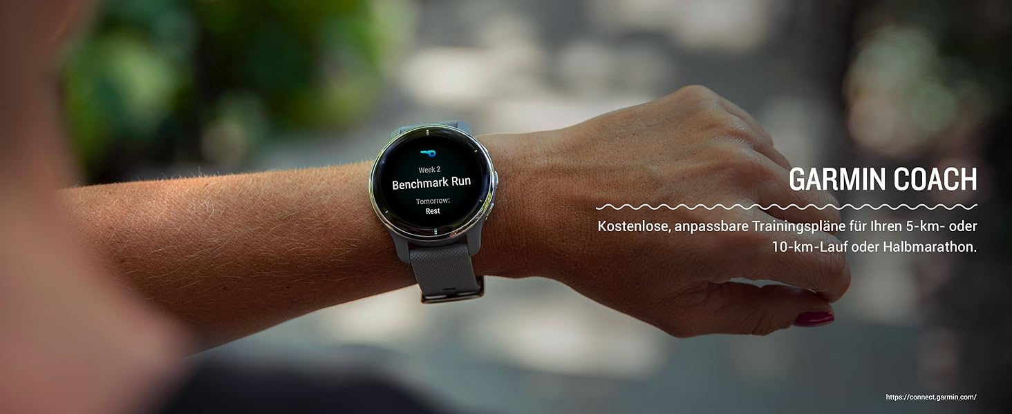 Розумний годинник Garmin Venu 2 Plus – GPS, Bluetooth, голосовий помічник, AMOLED дисплей, Garmin Music, Garmin Pay (відновлений)