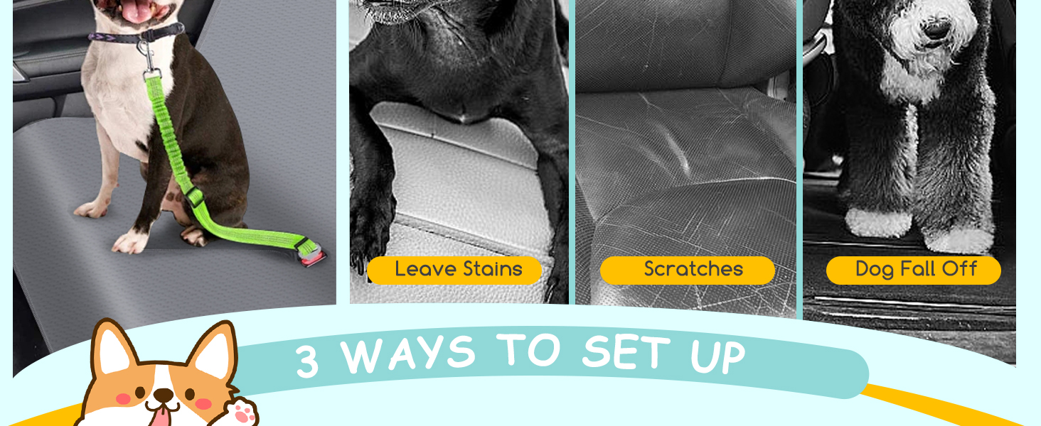 Чохли на сидіння для собак Nobleza: водонепроникні, зносостійкі, Oxford-тканина, універсальні для SUV, 140 x 110 см (сірий)