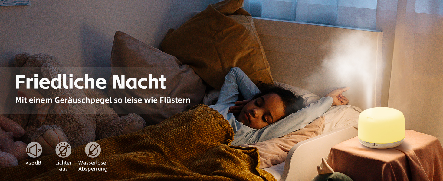 ASAKUKI Дифузор ароматерапії 500 мл, ультразвуковий зволожувач повітря з дистанційним керуванням, автоматичне вимкнення та 7 LED-кольорами