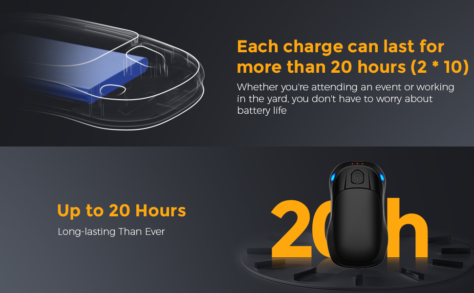 Електричні грілки для рук 2 шт. з AI-чіпами, багаторазові, з магнітним USB-підключенням, 3 режими нагріву, до 24 годин роботи, чорні - подарунок для жінок та чоловіків