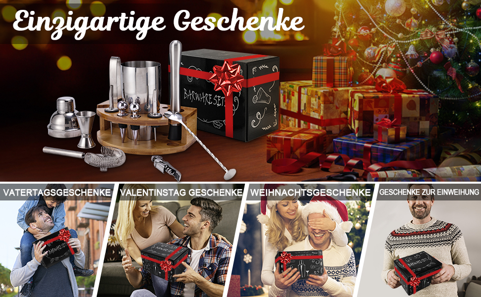 Набір шейкер для коктейлів Barkeeper Set з підставкою, нержавіюча сталь, професійний барний інвентар (срібний)