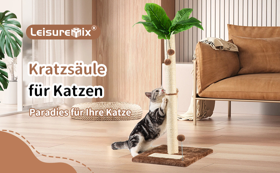 Котячий кігтетоп Leisuremix XXL, 80 см, зелений, сучасний дизайн, для великих котів