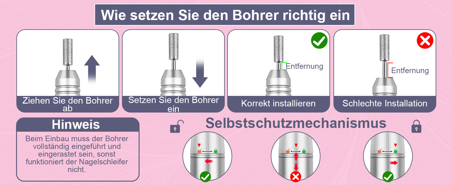 Електрична фрезер для нігтів 12в1 з кейсом, 40000 об/хв - професійний набір для манікюру та педикюру, для гелю та акрилу (білий)
