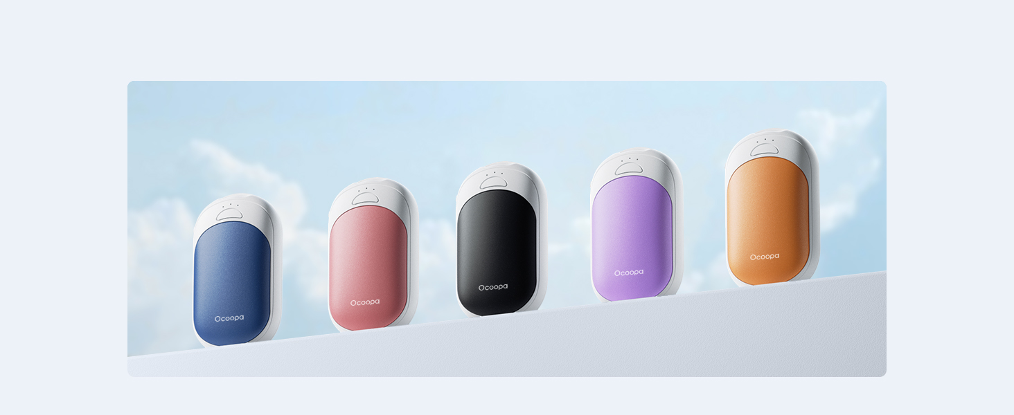 Електричні грілки для рук OCOOPA 2 шт. з магнітною основою, 5000mAh, 3 режими нагріву, компактні, для рукавичок, зима, подарунок