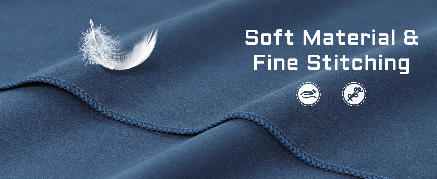 Набір рушників з мікрофібри Pameil (3 шт.): великий (160x80 см) + 2 маленькі (80x40 см), швидковисихаючі, для подорожей, фітнесу, сауни, блакитні