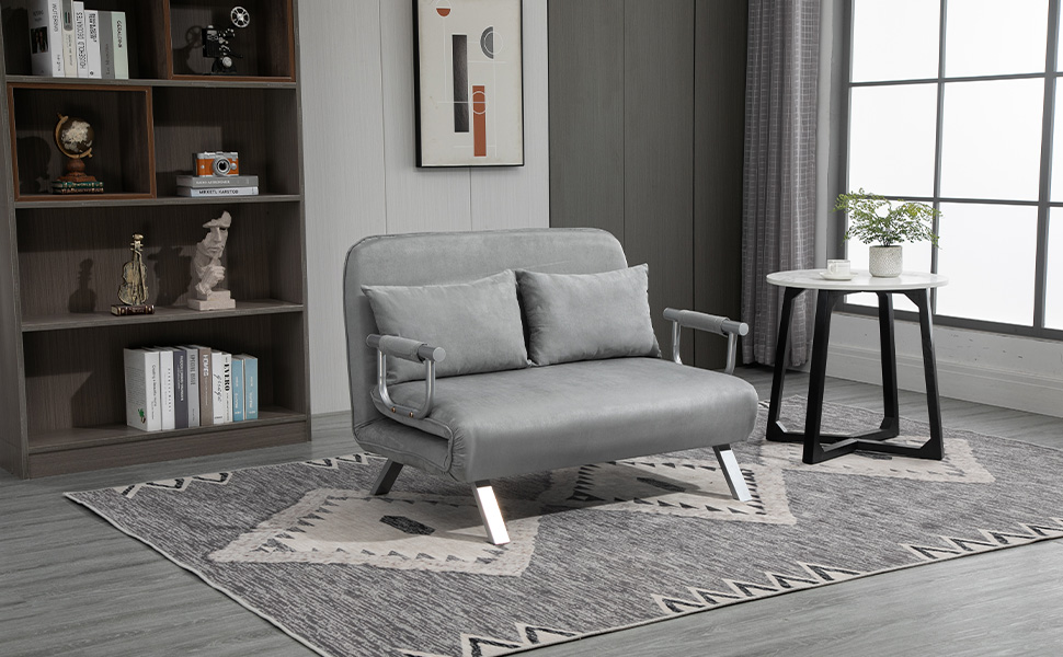 HOMCOM Adjustable Backrest Sleeper Sofa
