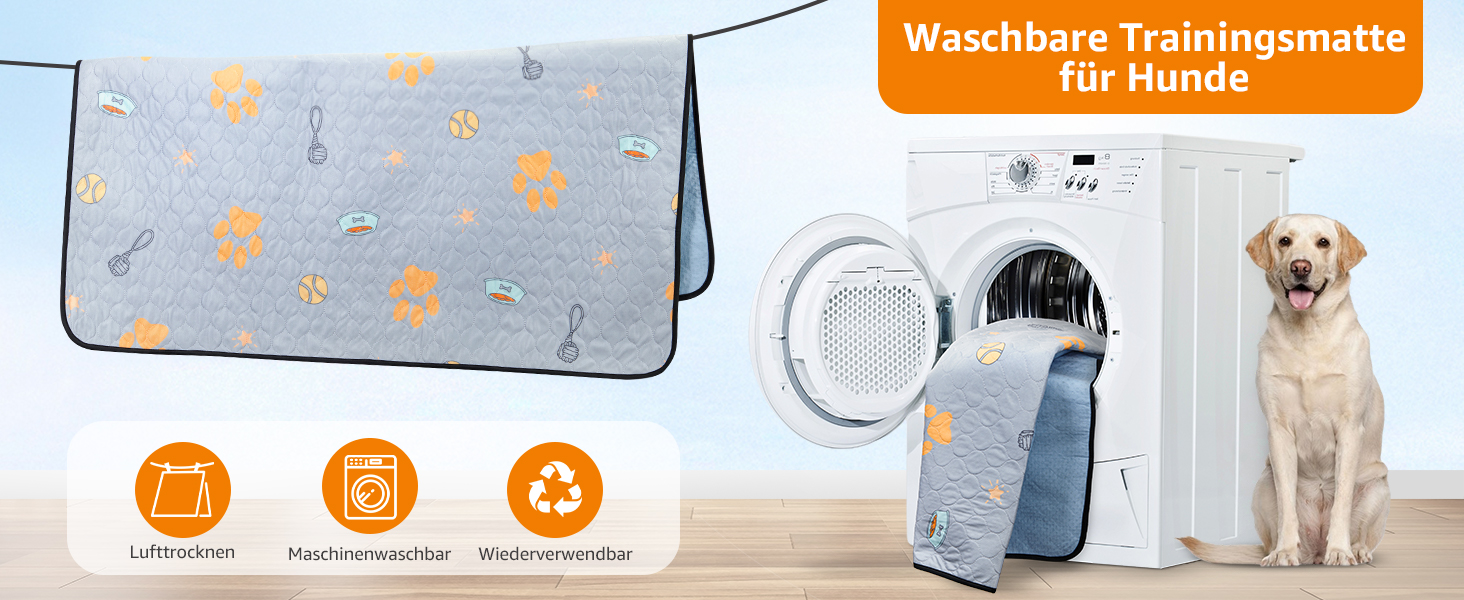 Багаторазові пелюшки для цуценят, 2 шт. - супер вбираючі пелюшки PIPI для собак, неслизькі тренувальні пелюшки для собак для диванів, вольєрів або автокрісел 76x81 см (2 шт.)