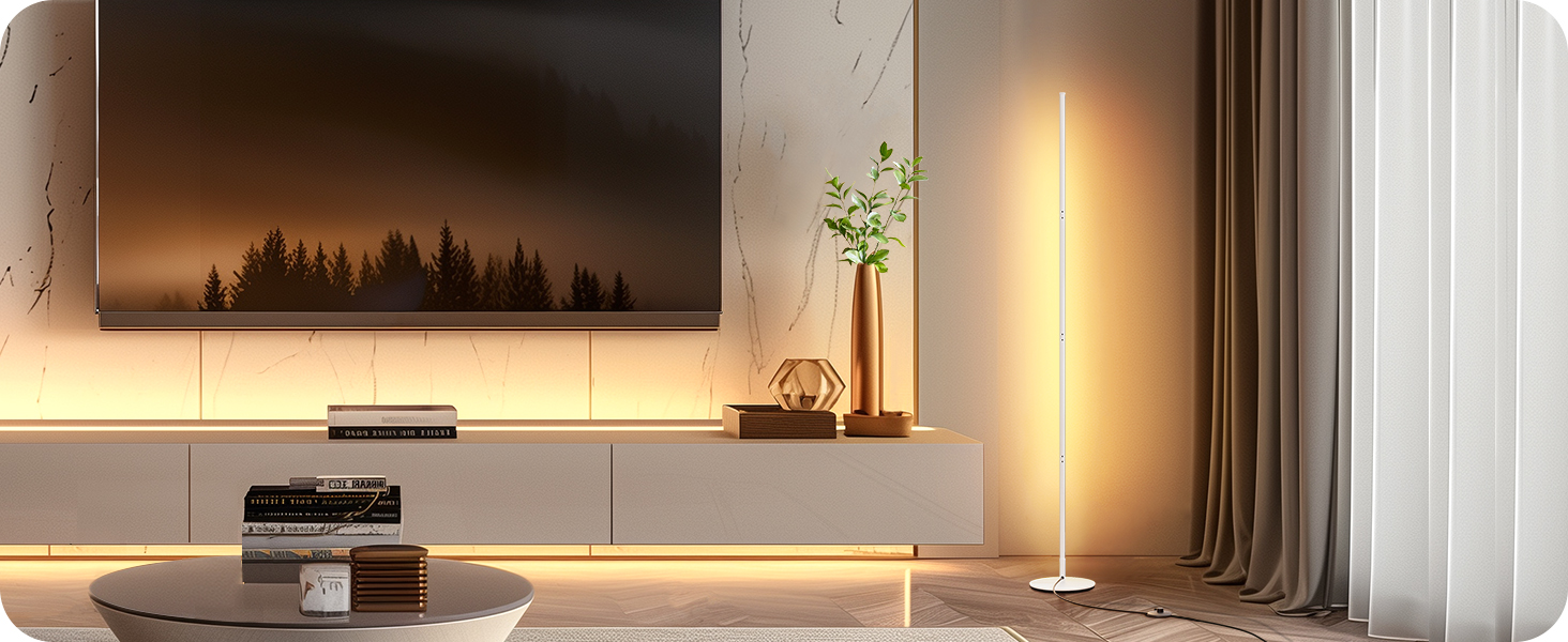 LED торшер Edishine з димуванням, тепле світло 3000K, регульована висота 146 см, для вітальні, спальні, офісу, з функцією пам'яті