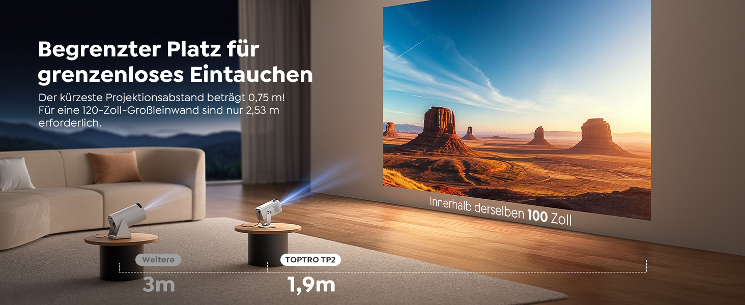 Портативний проєктор Mini Beamer 4K з підтримкою Android 13, WiFi 6, Bluetooth 5.4 та обертанням 270°. Підтримка HDMI, USB, iOS, PC. Ідеальний для домашнього кінотеатру та використання на відкритому повітрі з автокорекцією трапеції.