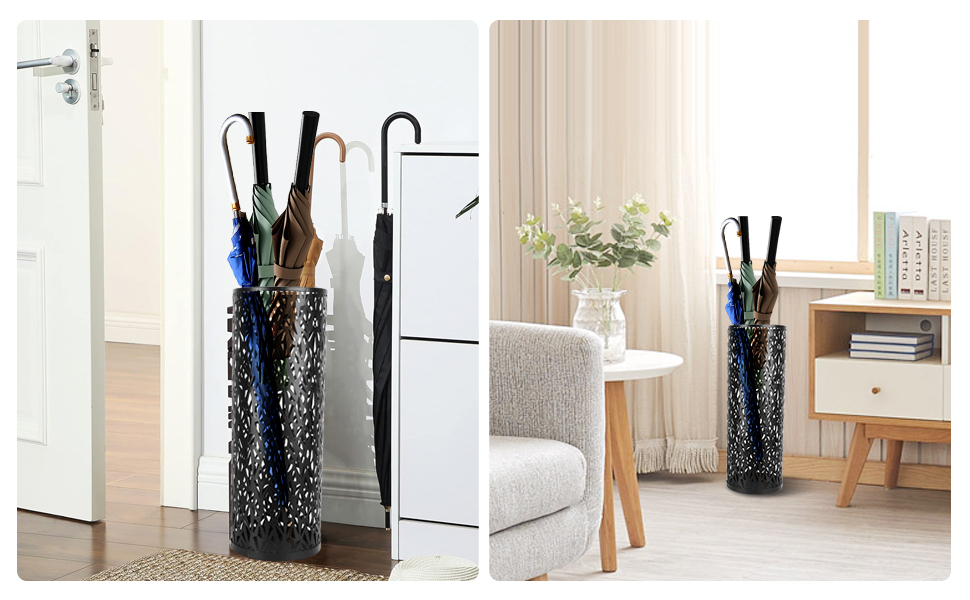 Металевий підставка для парасольки Topiky, кругла, золота, 15x10,5 см