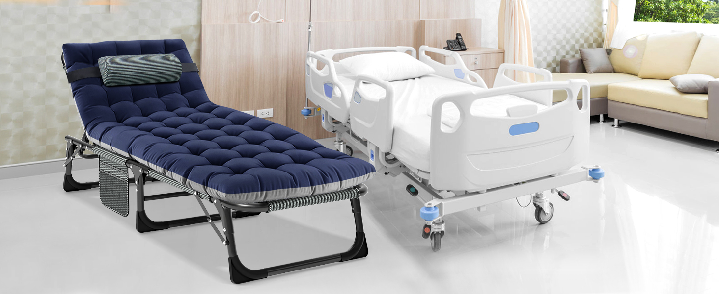 Розкладне ліжко ZIKEBTUY для кемпінгу та відпочинку: міцна конструкція, 200 кг, 190x71x36 см, з матрацом, Oxford 1200D, для відпочинку на природі та вдома (сірий)